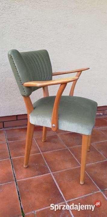 Krzesło z podłokietnikami art deco PRL fotel Krzesła Sulbiny sprzedam