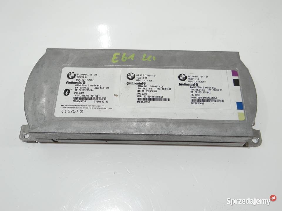 MODUŁ STEROWNIK BLUETOOTH BMW E60 E61 OE 9177754 lubelskie Strzyżewice