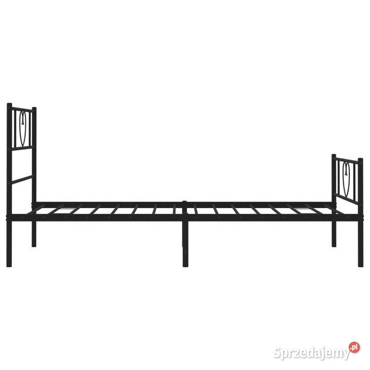 Łóżko Metalowe Czarne Rama Łóżka Ze Stelażem