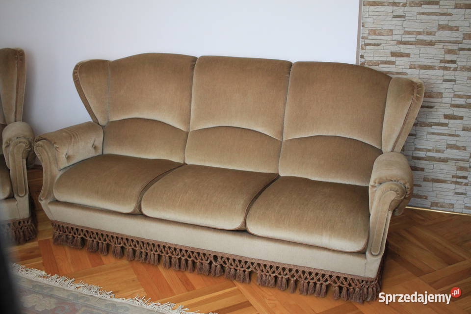 Piękny komplet wypoczynkowy trójka fotel Pszczyna