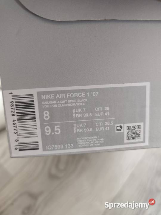 Nike AIR Force 1 07 bezowe 41 Rybnik