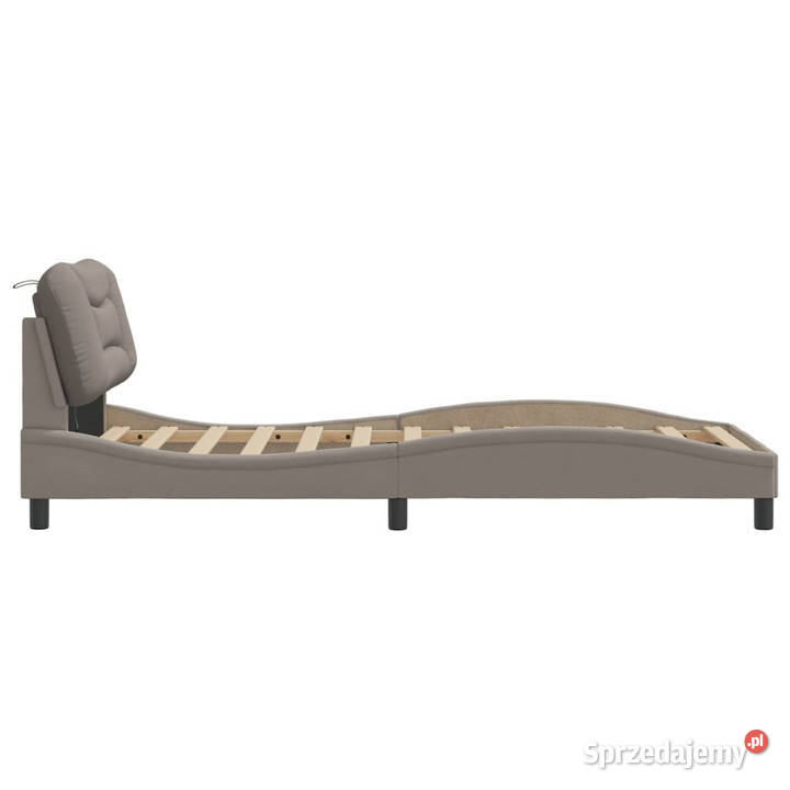 Rama łóżka z oświetleniem LED taupe tkanina 74cm Warszawa sprzedam
