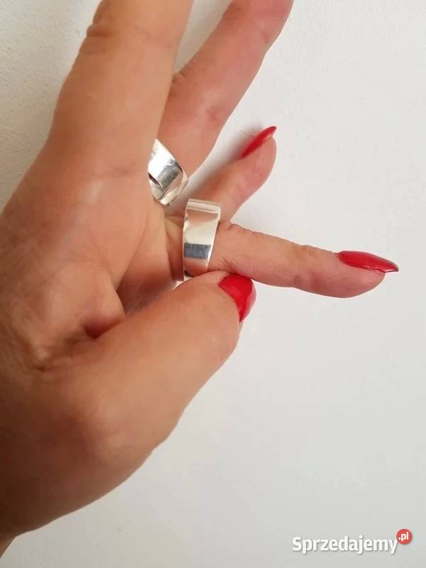 Komplet 925 z masą perłową białą srebrne małopolskie Kraków