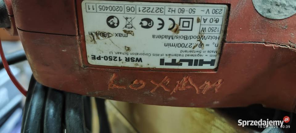 Lis piła szablasta przecinarka hilti WSR1250 Samociążek