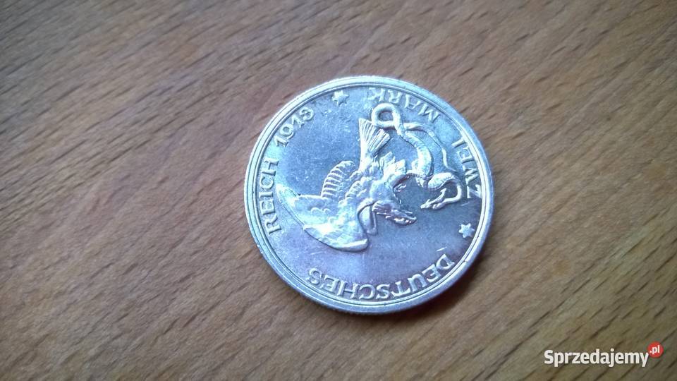 MONETA 2 MARKI KAISERREICH 1913LIPSK BITWA