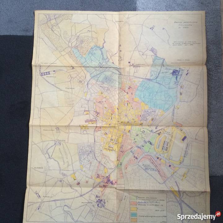 810 Mapa Rozwój Przestrzenny Szczecina do 1910 Szczecin sprzedam