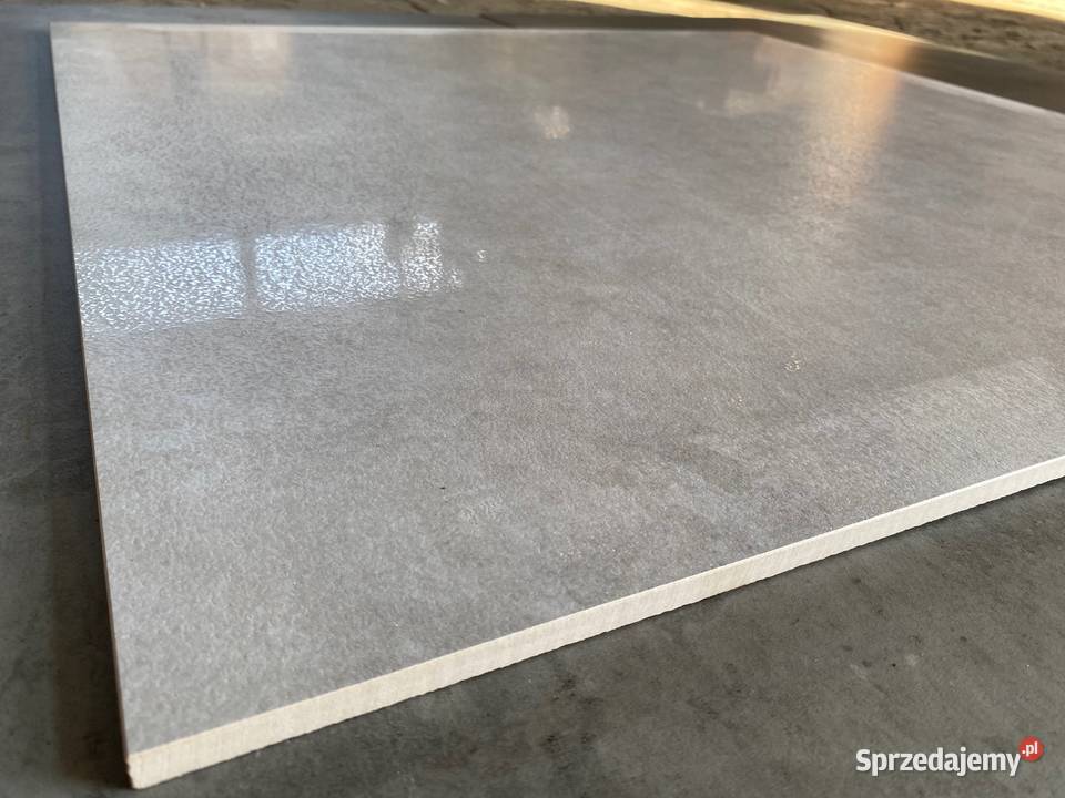 Szary betonopodobny gres 80x80 duży rozmiar Łask