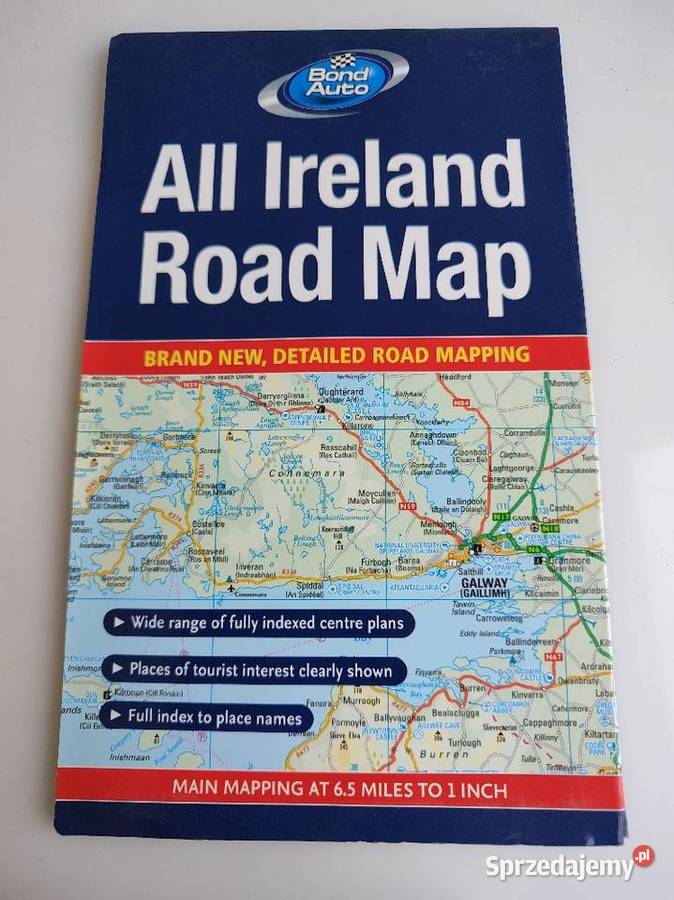 Mapa samochodowa Irlandii All Ireland Road Map Olecko sprzedam