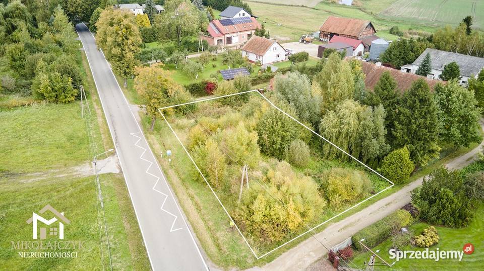 Działka budowlana Leginy 014 ha media WZ Nieruchomości Bartoszyce