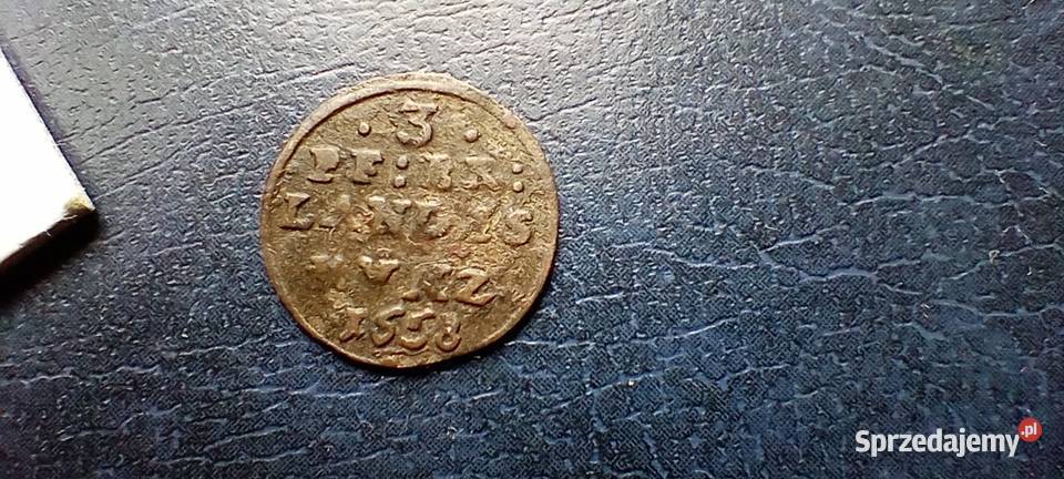 Stare monety 3 fenig 1658 Niemcy srebro podkarpackie sprzedam