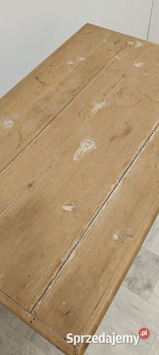 stół wiejski drewniany wintage sosnowy blat Radomsko sprzedam