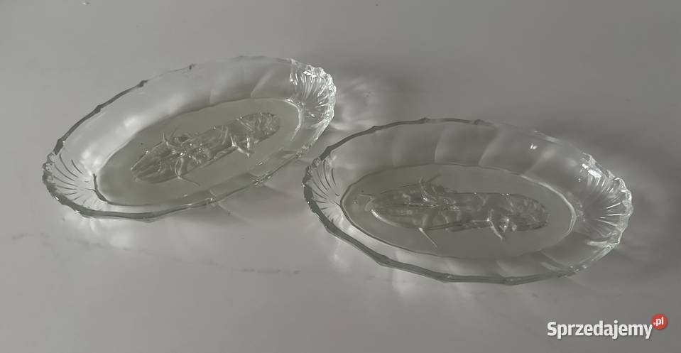 Zestaw półmisek salaterek szklanych z lat PRLu Łódź