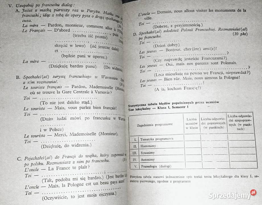 Testy w języku francuskim Jan Duliniec Chełm