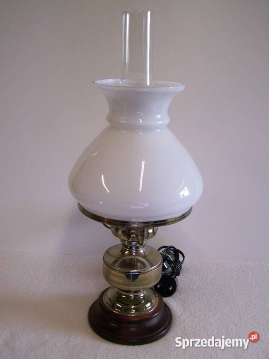 Lampa stołowa nocna w stylu retro szkło mleczne sprzedam