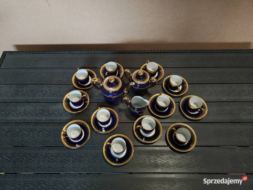 Zestaw kawowy 12 osób Porcelana Limoges France Porcelana i szkło Aleksandrów Łódzki