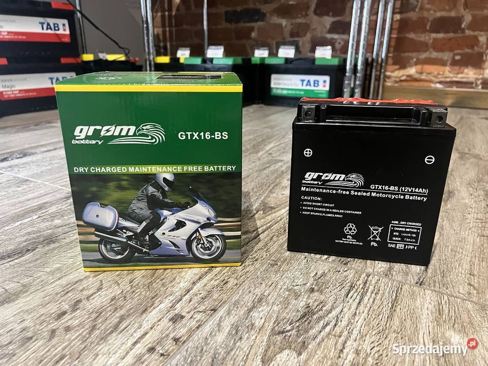 Akumulator motocyklowy GROM GTX16BS YTX16BS 12V sprzedam