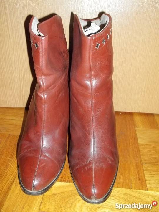 Kozaki skórzane 36 krótkie i długie Łódź