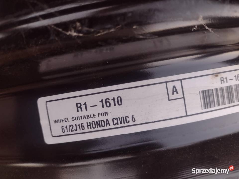 Sprzedam felgi stalowe Honda Civic mazowieckie
