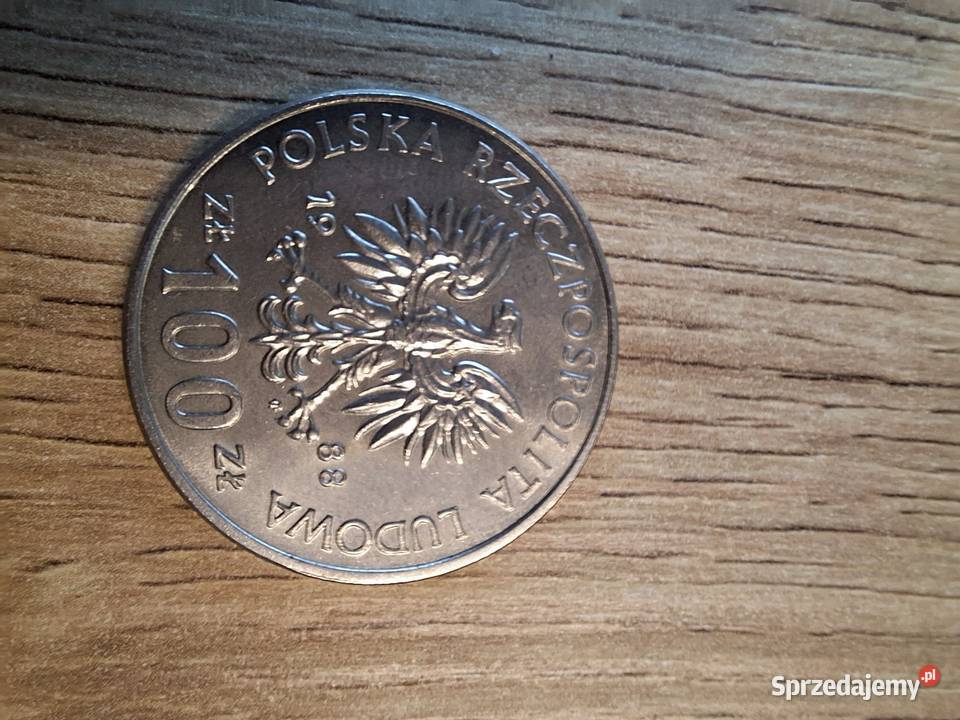 Moneta 70 rocznica powstania wielkopolskiego 100 Cybinka