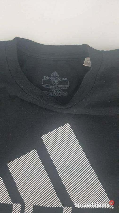 Tshirt Adidas czarny duże białe logo