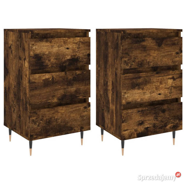 Szafki nocne 2 przydymiony dąb 40x35x69 WM826919 mazowieckie Warszawa sprzedam