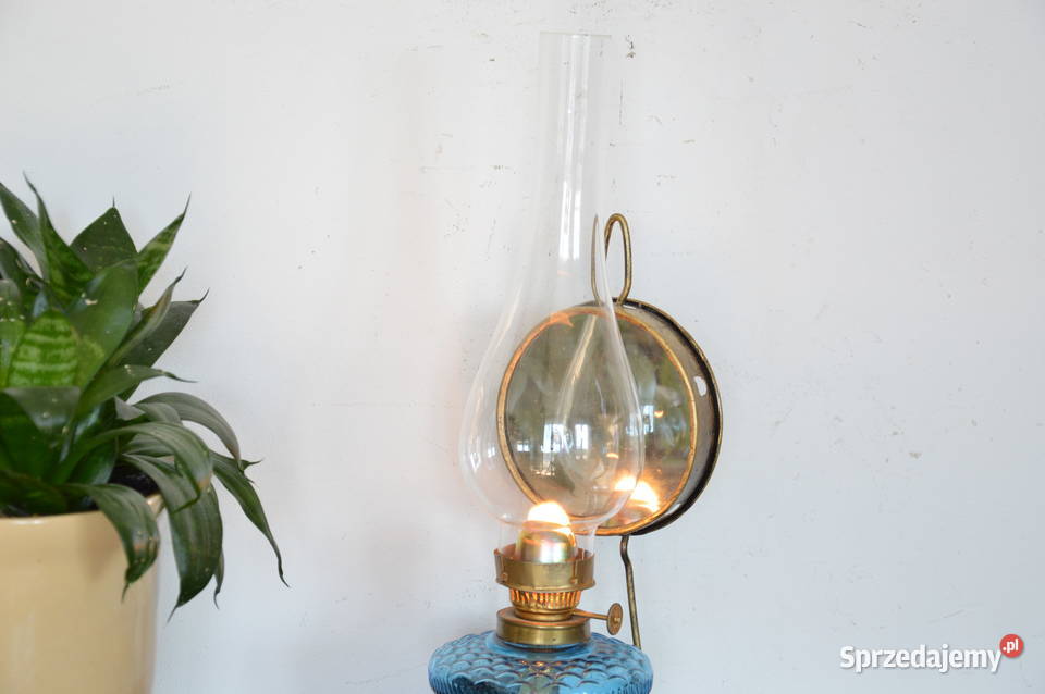 lampa naftowa wisząca stojąca z lusterkiem Antyki Jastrzębie-Zdrój