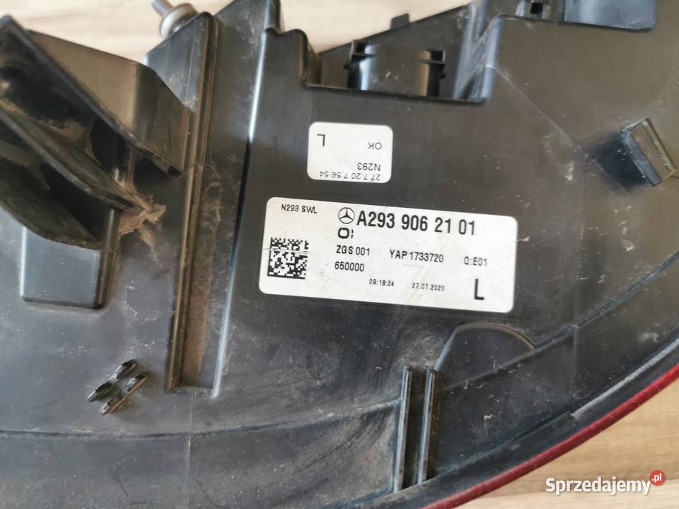 Mercedes EQC N293 Lampa Tylna lewa A2939062101 2 osobowe dolnośląskie