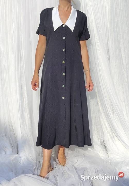 Sukienka Cubus vintage 38 M retro panelowa lata biały Moda i Styl Szczecin