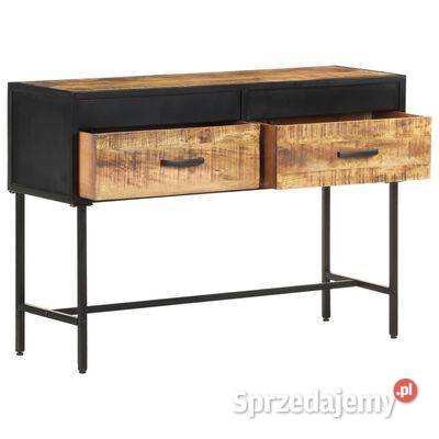 vidaXL Stolik konsola 110x35x75 surowe drewno