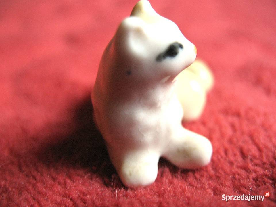 Kot miniatura figurka porcelana 2 x 3 x 2 Siedlce