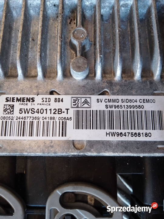 KOMPUTER CITROEN C3 14 HDI 5WS40112BT 9651399580 Komputery małopolskie Radłów