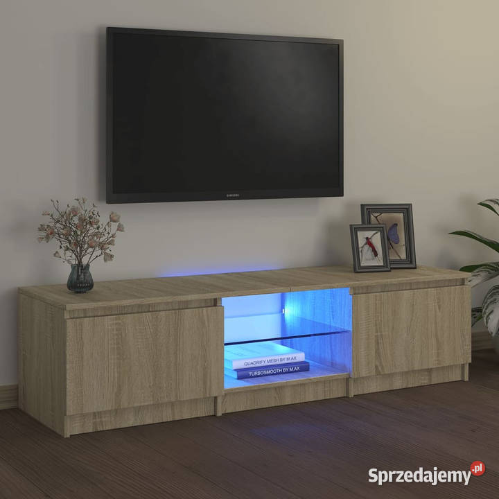 Szafka pod TV z LED dąb sonoma 140 x 40 x 355 Warszawa
