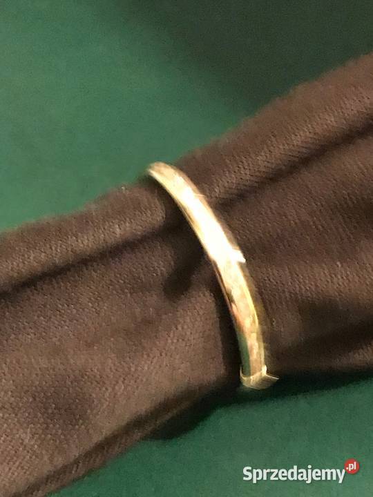 Piękna złota obrączka z diamentami Warszawa