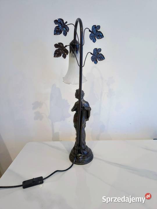 Lampa stołowa nocna biurowa secesja lilia dolnośląskie Zaręba