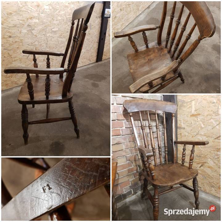 Krzeslo Windsor z XIX w małopolskie Tarnów
