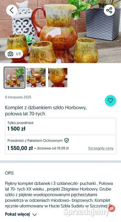 PROJ Z HORBOWY Komplet z dzbankiem połowa lat Antyki, Sztuka, Kolekcje