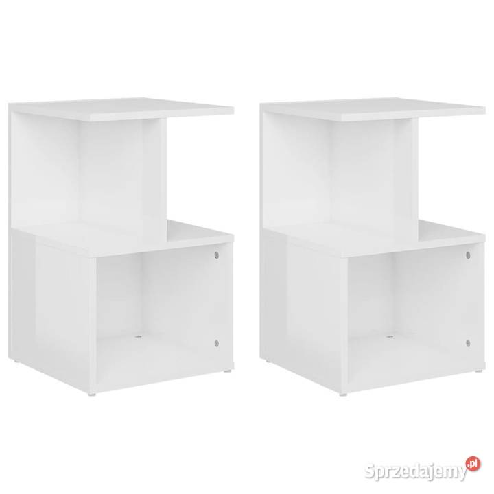 vidaXL Szafki nocne 2 wysoki połysk białe Warszawa sprzedam