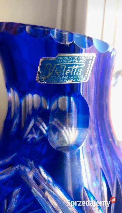 Piękny dzbanek kryształowy Violetta Porcelana i szkło Wrocław