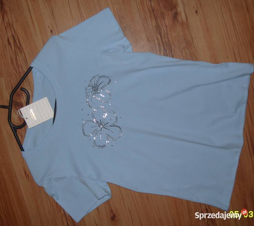 bluzeczka Baby BlueEBELIEVE cyrkoniowe kwiatki r Rawicz sprzedam