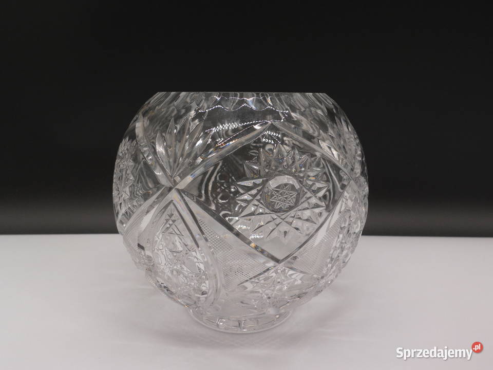 Wazon Kryształowy KULA Vintage PRL Szlif Raszków sprzedam