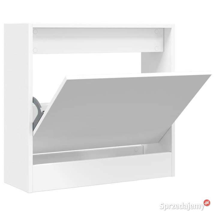 Szafka na buty biała 60x21x57 materiał
