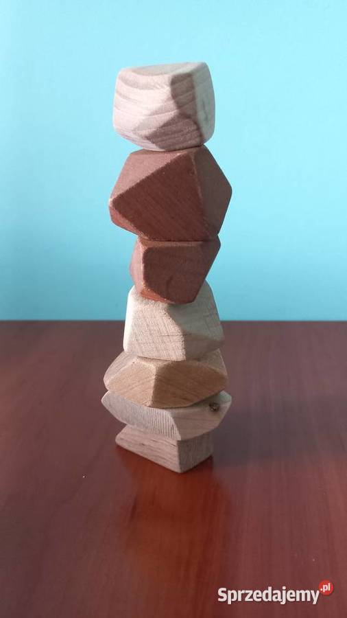 Klocki drewniane kamienie zabawa kreatywna sprzedam