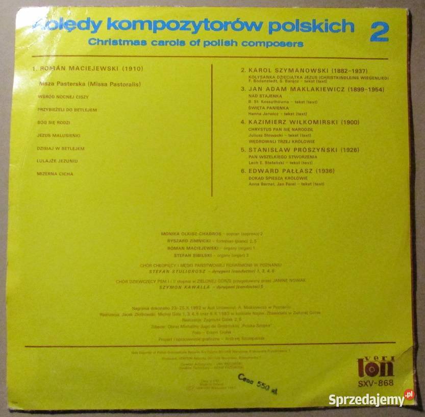 Kolędy kompozytorów polskich 2 Szymanowski Płyty i kasety