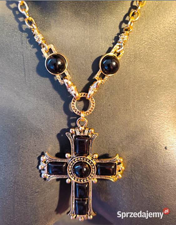 Złoty 14k Naszyjnik Krzyżyk Wisiorek Zawieszka z Poraj sprzedam