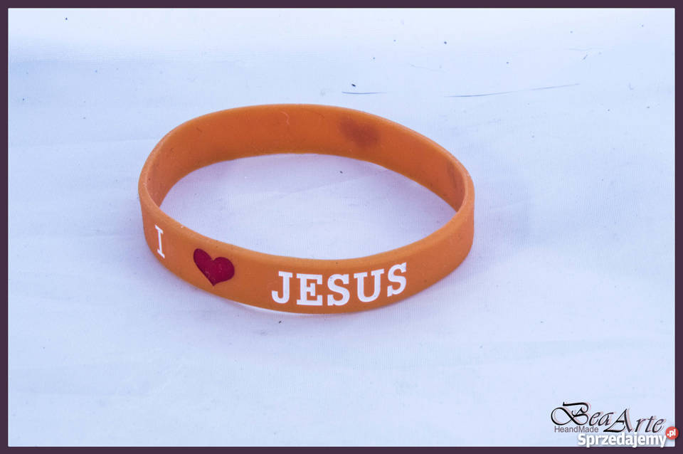 Bransoletka silikonowa z napisem I love Jesus sprzedam