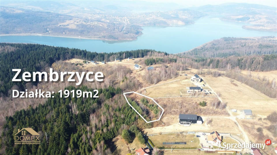 Grunt sprzedam Zembrzyce 1919m2 telefon