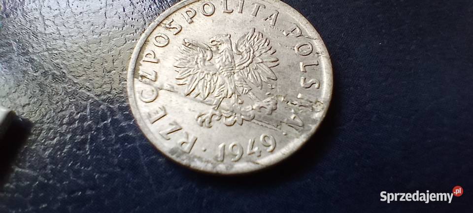 Stare monety 5 groszy 1949 PRL Polska destrukt