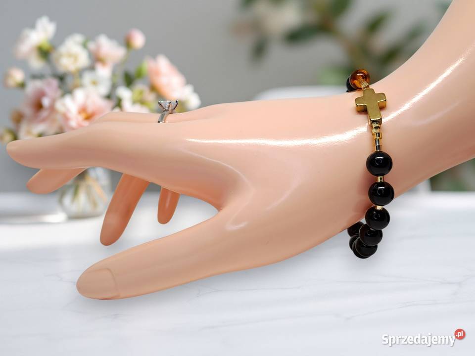Bransoletka dziesiątka różańca z bursztynu Warszawa