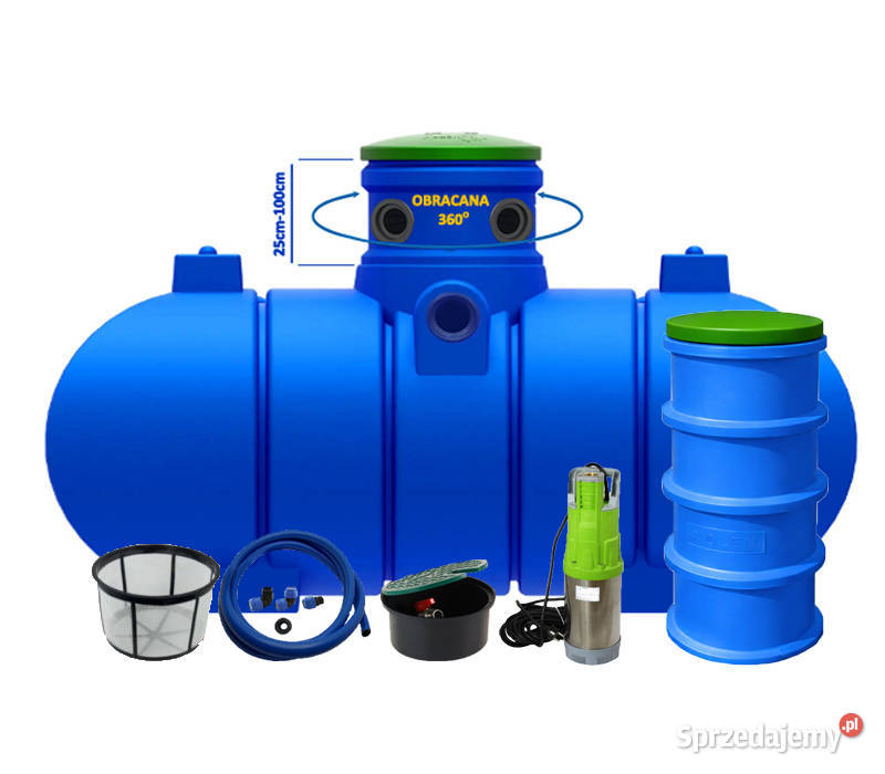 ZBIORNIK NA WODĘ DESZCZOWĄ 3000L Zestaw PREMIUM Wrocław sprzedam