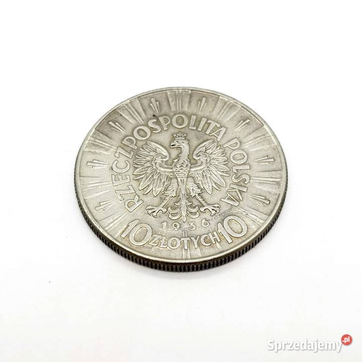Srebrna moneta 10 złotych 1936 Józef Piłsudski Elbląg